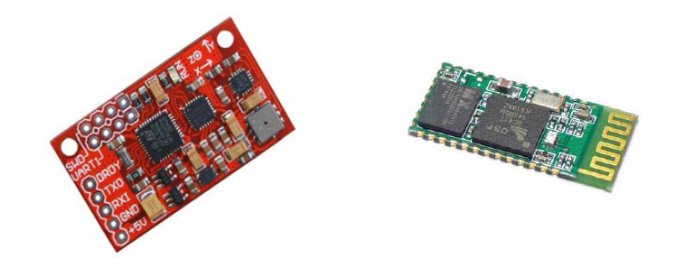 센서 모듈(mini IMU AHRS)과 블루투스 모듈