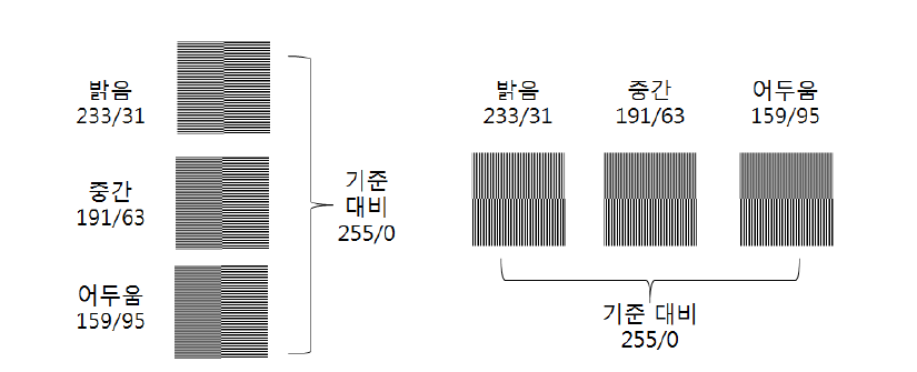 공간주파수 자극 예시