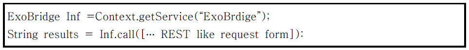 Exo-Bridge 인터페이스 사용 예