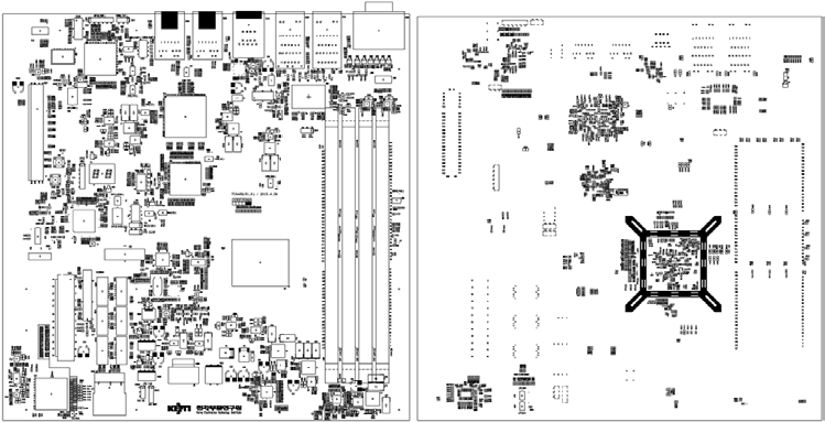 하둡 스토리지 제품형 보드 PCB Gerber (Top & Bottom)