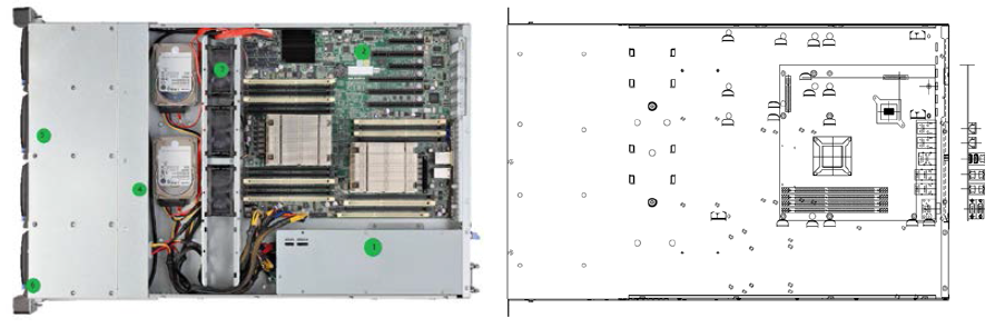 Target 2U System Enclosure 내부 구조