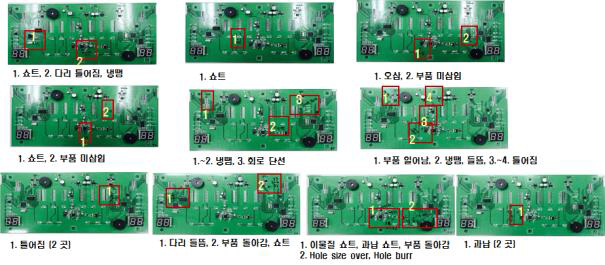 x-ray 검사용 PCB 선정 및 불량 사례