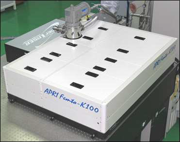 초정밀 초고속 레이저 가공용 100 kHz 펨토초 레이저의 시제품 사진