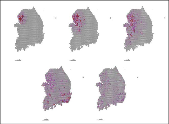 서울에서 발생한 질병 확산 시뮬레이션