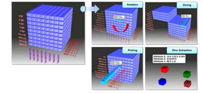 Cube Operation의 주요 동작과 Dice 추출