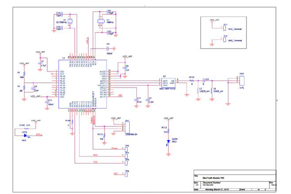 BLE수신 모듈 회로도
