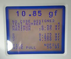 Wire pull test 결과