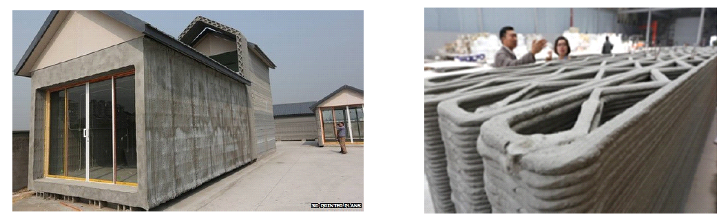 중국에서 제작된 3D 프린팅 건축물