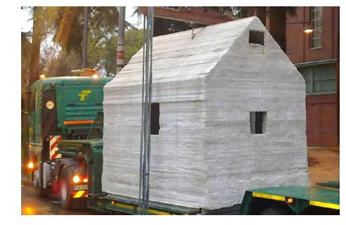 A complete 3D printed house by using D-shape