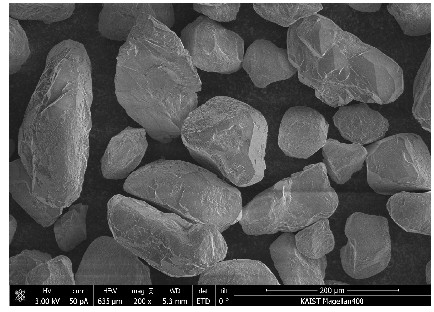 Silica sand SEM 사진.