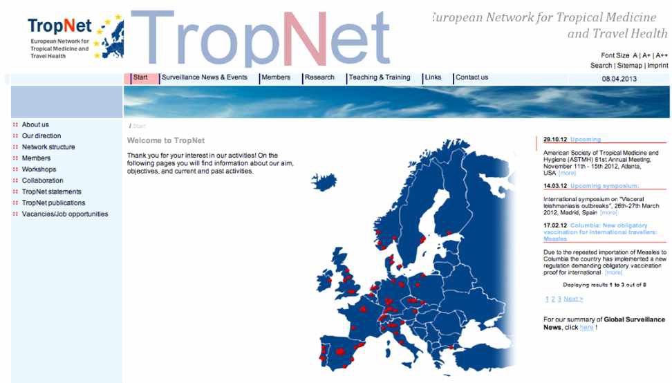 TropNet 웹사이트