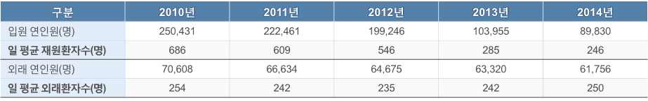 국립서울정신병원 지역사회연계사업의 성과