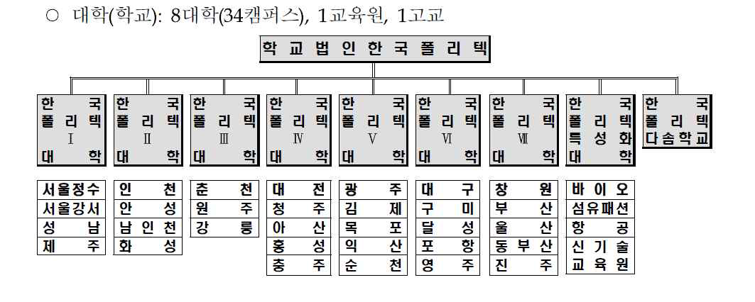 학교법인 한국폴리텍대학 조직구조(2)