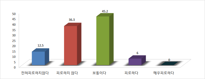 기동순찰대 근무로 인한 근무 피로도