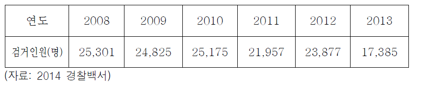 학교폭력 검거현황