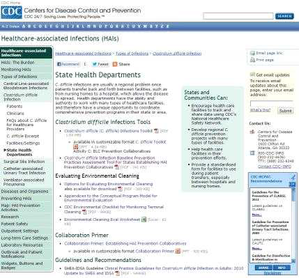 Strategy for management of C.difficile infection in US