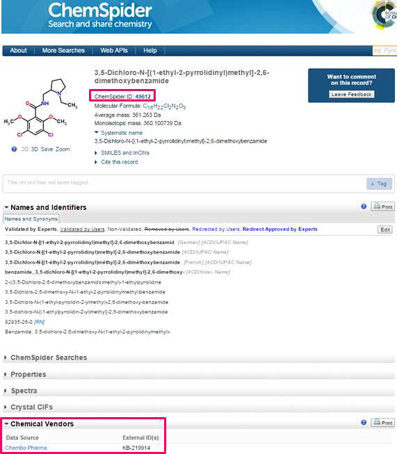 Information on CS49612 from ChemSpider.
