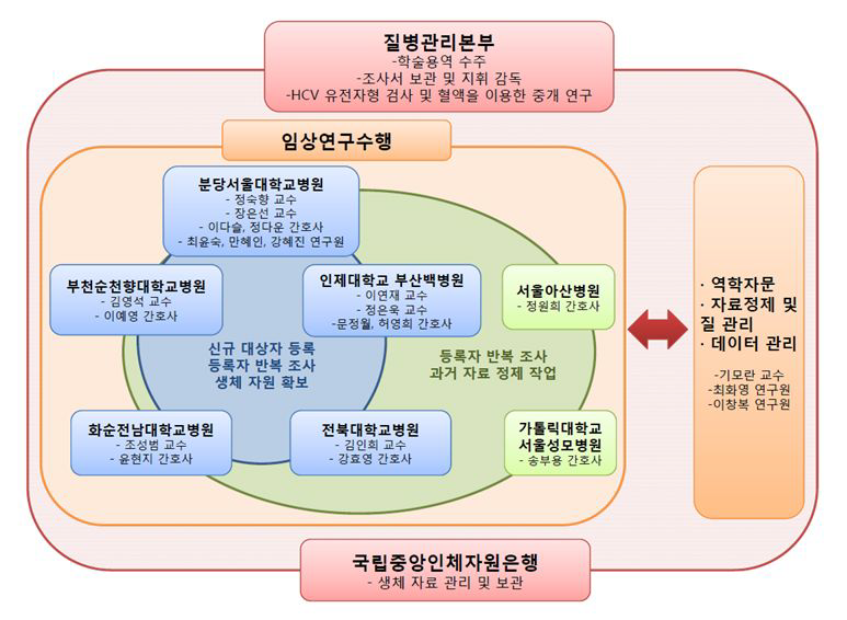 3차년도 한국 HCV코호트 연구체계