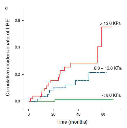 Virological response가 있는 B형간염 치료 환자에서 liver stiffness measurement에 따른 누적 간세포암종 발생율