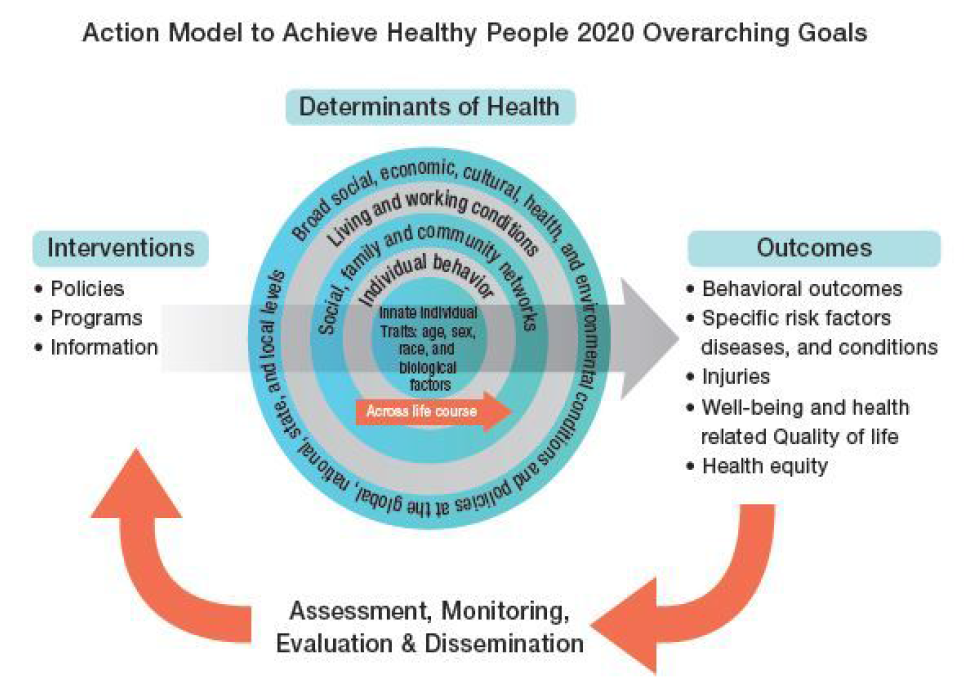 미국의 Healthy People 2020의 건강결정요인과 접근모형
