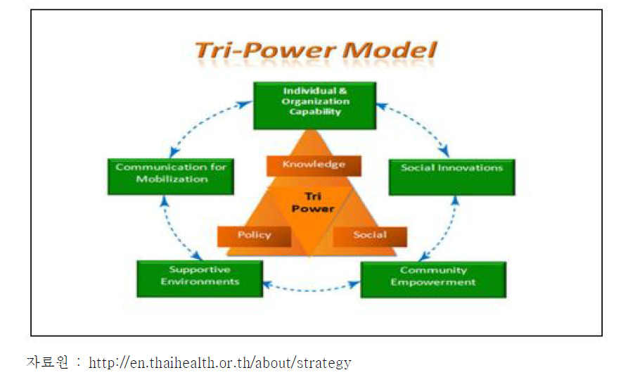 태국 ThaiHealth의 건강증진 전략 모형