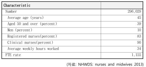 호주 활동 간호사 특성