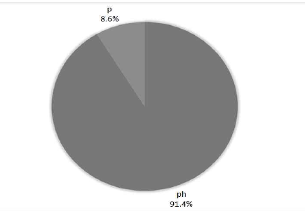 ‘잎이(ph/p)’의 사용 비율