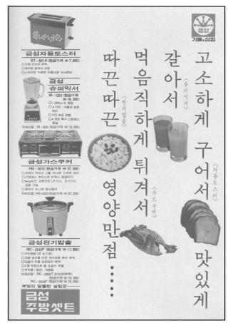 금성 주방 셋트/1974