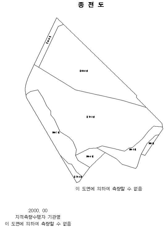 종전도 예시(국토교통부, 2014e)