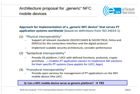 Architecture Proposal of NFC mobile devices