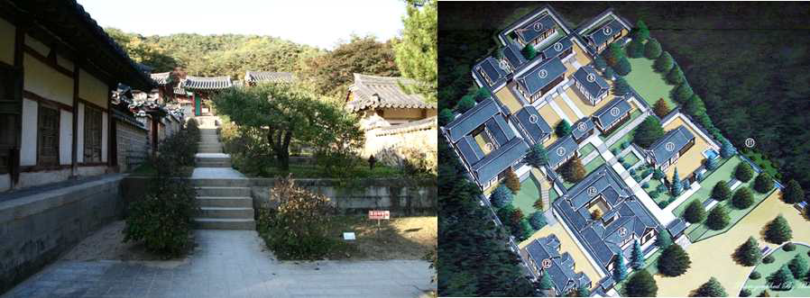 도산서원 / 상징축에 의한 거리, 다양한 마당, 정원으로 이루어진 외부공간의 연계