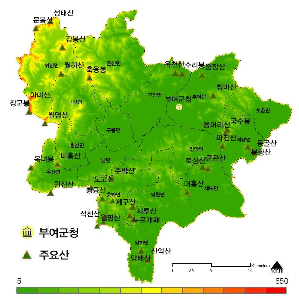 표고분석도