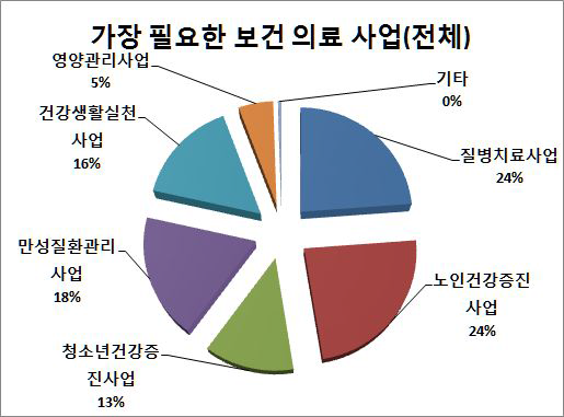 가장 필요한 보건 의료 사업