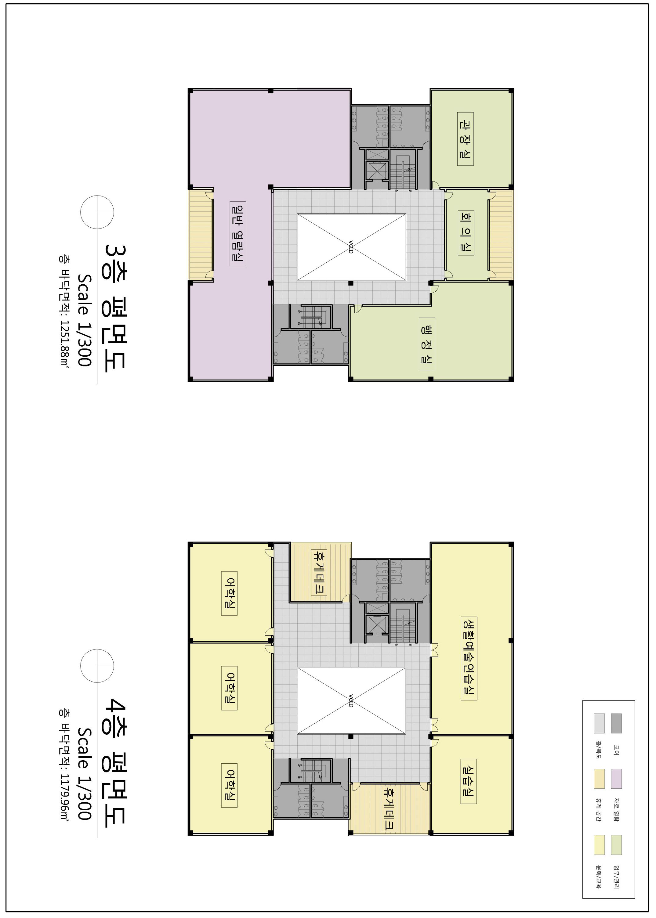 3, 4층 평면도