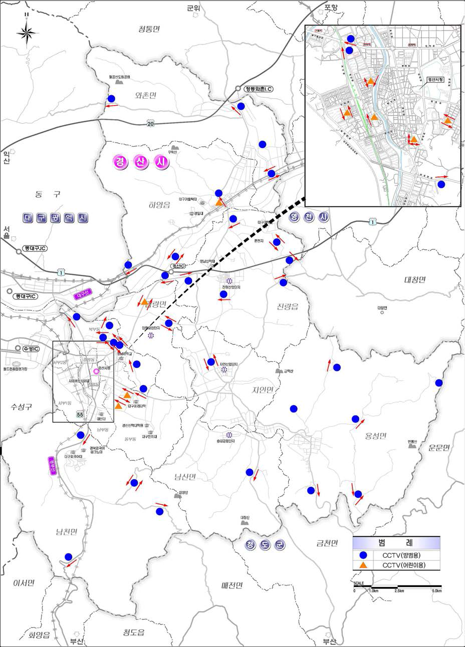 번호판인식 기존 CCTV 설치 위치도