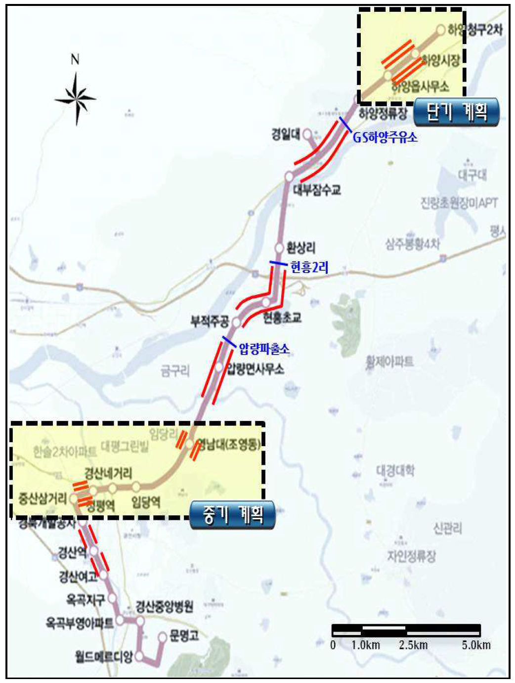 버스탑재 단속시스템 단계별 설치지점