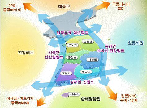 제4차 국토종합계획 수정계획 개념도