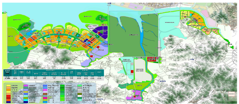 송산그린시티 개발계획도