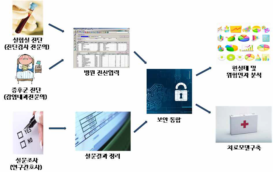 청소년에서의 성매개감염병 실태 조사 및 위험인자 분석, 치료모델 구축 연구 흐름도