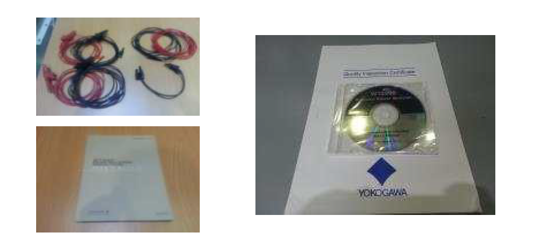 측정 케이블 및 사용자 매뉴얼 및 장비 보증서 및 매뉴얼 CD