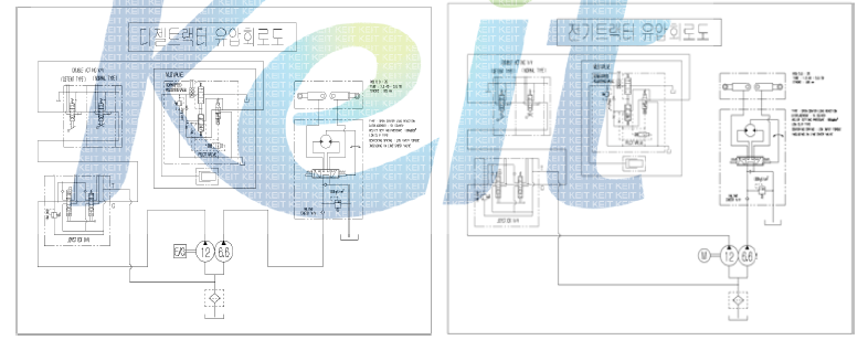 디젤트랙터 & 전기트랙터 유압회로도 비교