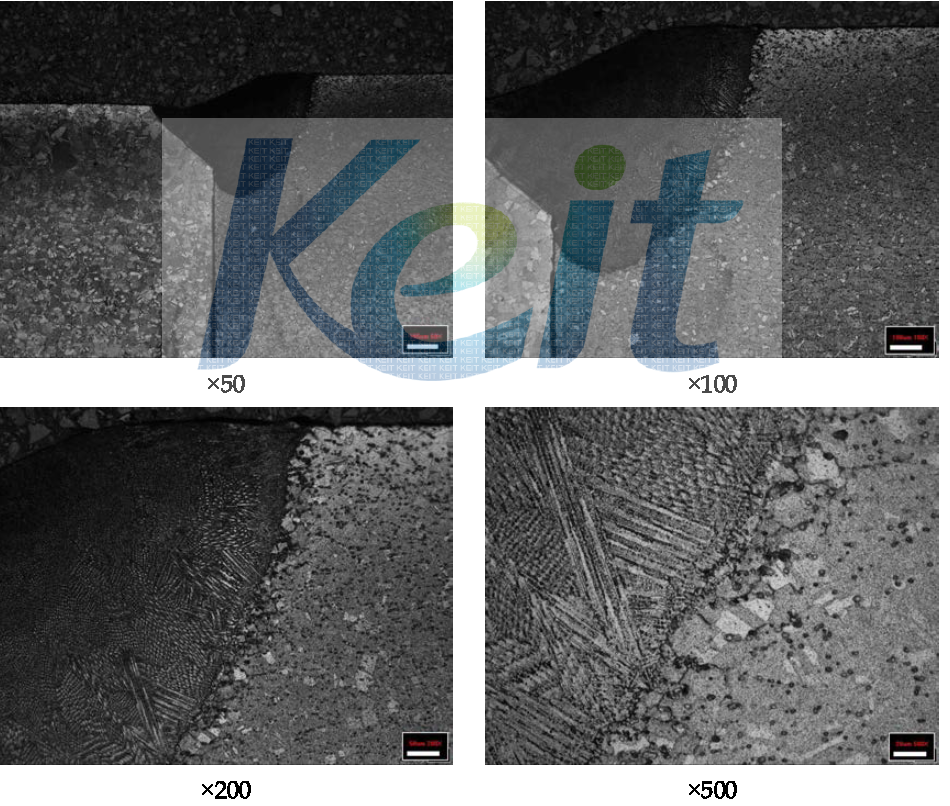 조건 #1에서의 용접부 미세조직