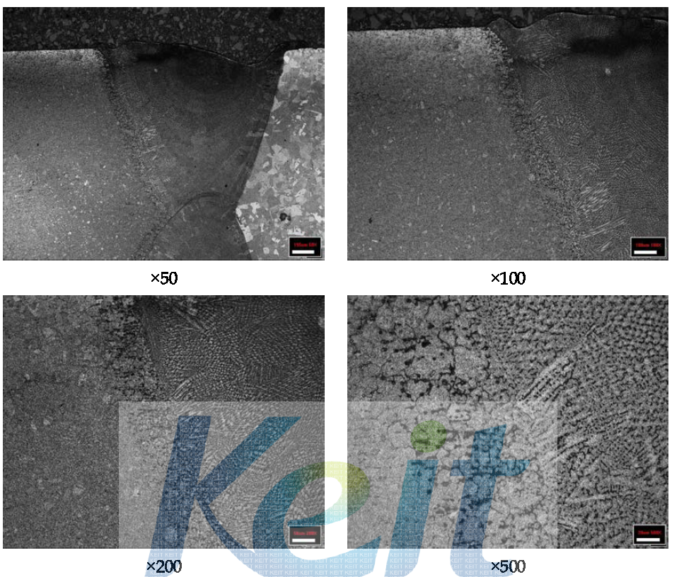 조건 #3에서의 용접부 미세조직