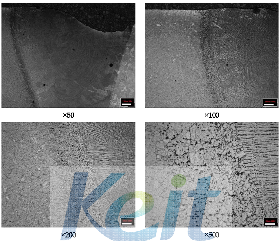 조건 #4에서의 용접부 미세조직