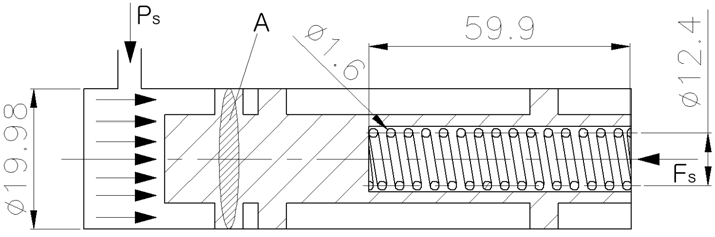 Schematic of the shift piston for operated shift interlock