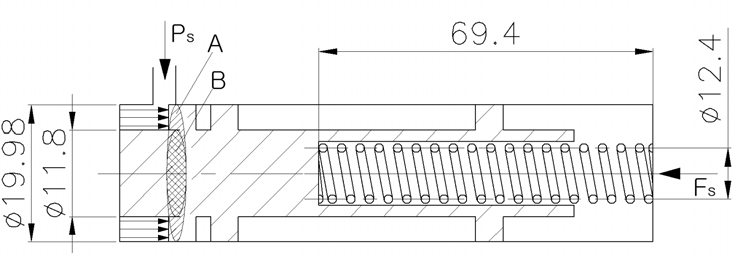 Schematic of the shift piston for operated high speed