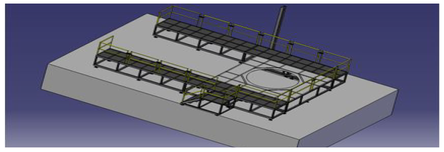 Isometric View of Walk Way