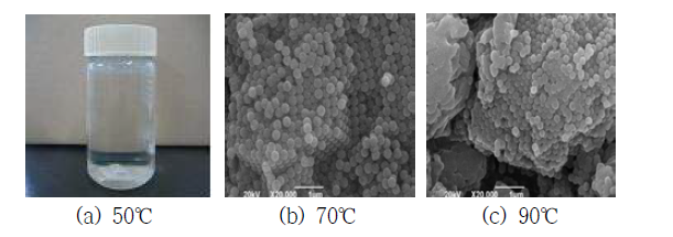 Polystyrene Powder 합성시 반응온도의 영향