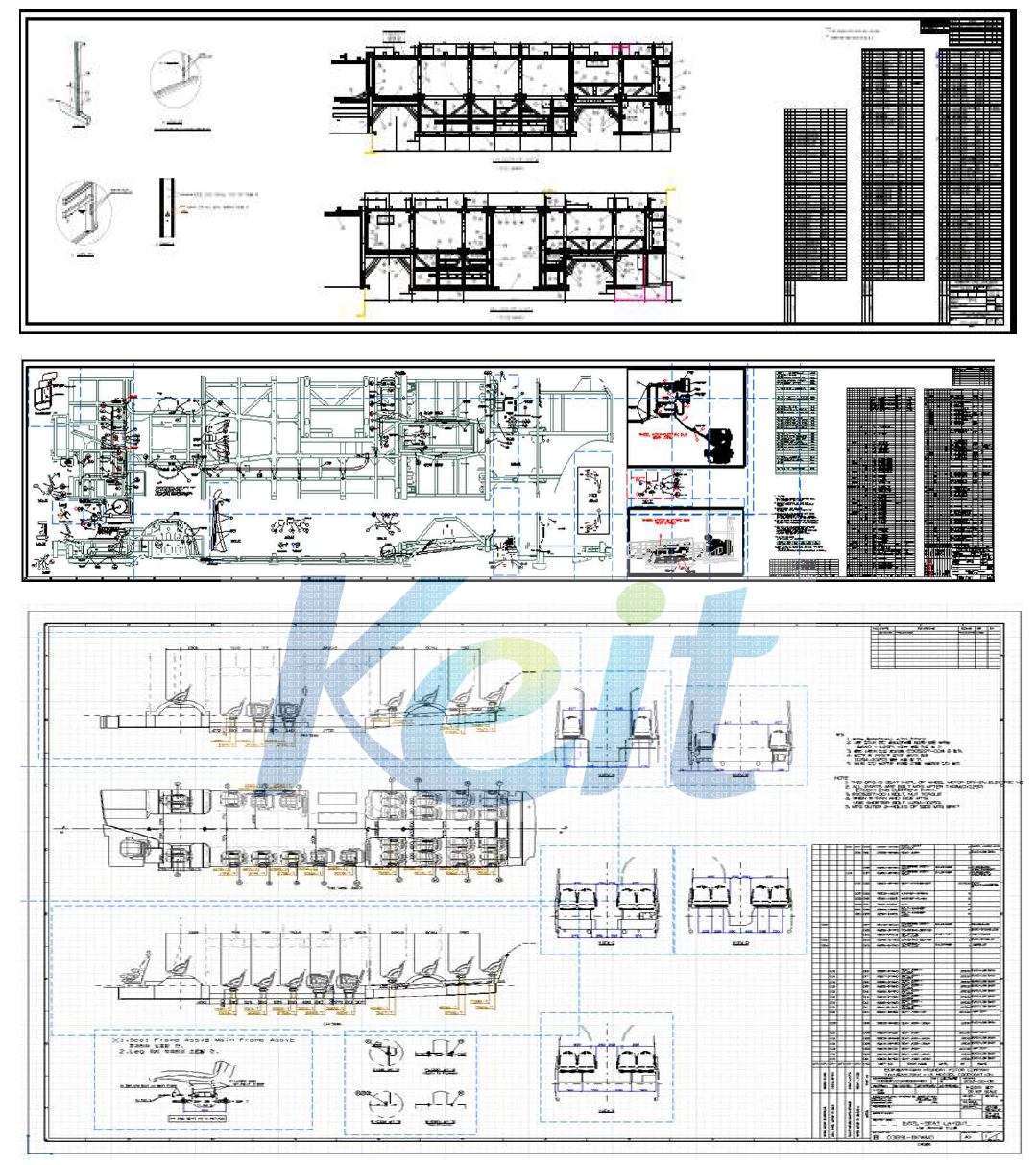 주요 제작 도면 (차체/샤시/의장)