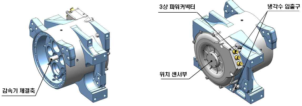 설계 모터의 3D 형상 및 주요 인터페이스 부 정의